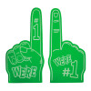 Green Sublimated Foam Hands